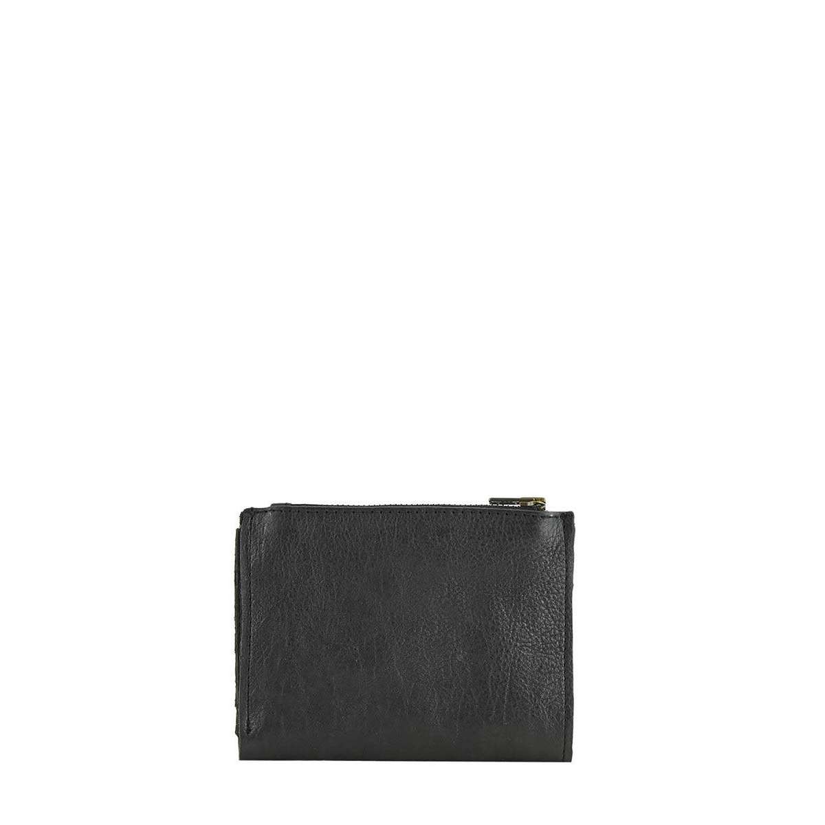 Porte-monnaie porte-cartes Cow cuir black, BASILIC PEPPER
