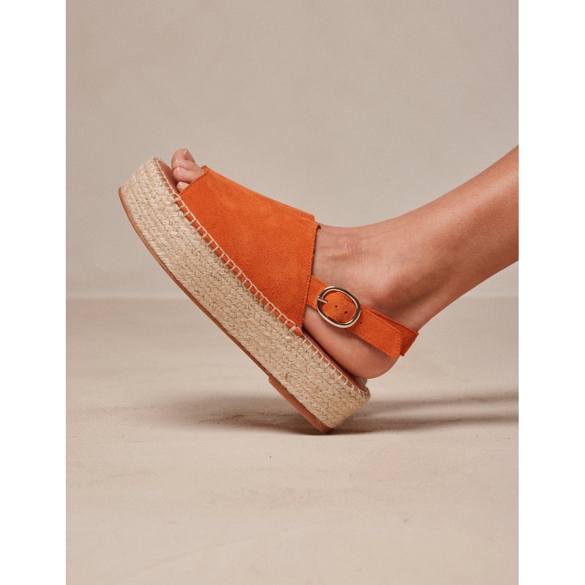 Espadrilles MAYA suède orange, ODAJE