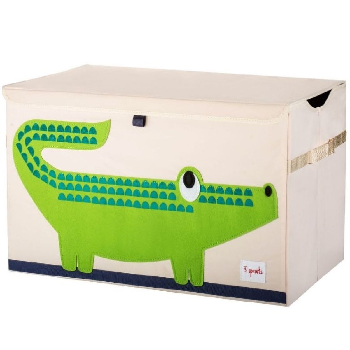 Coffre à jouets blanc écru, vert, 3 SPROUTS