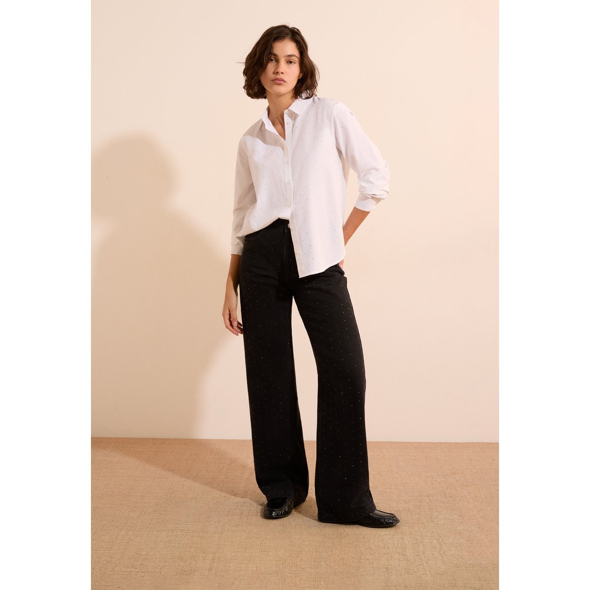 Jean avec strass JOY BROD jean denim, ETAM