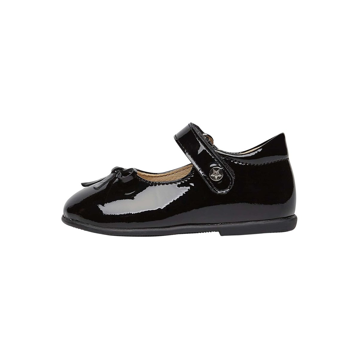 Ballerines en verni avec sangle BALLET noir-beige, NATURINO