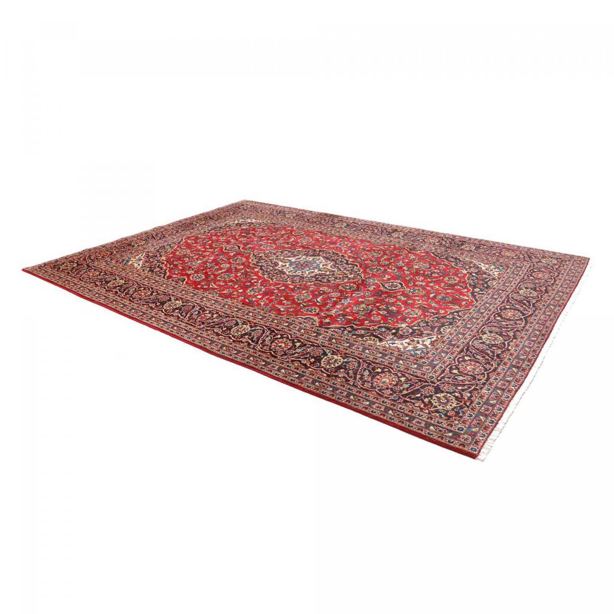 Tapis d'orient au motif oriental, noué main en laine, ARDAKAN 2 rouge, beige, bleu, UN AMOUR DE TAPIS