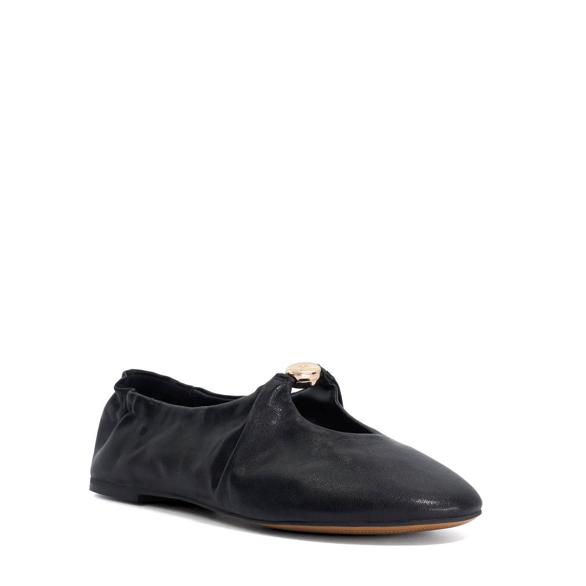 Ballerines en cuir froncé - HAVELLA black-leather, DUNE LONDON