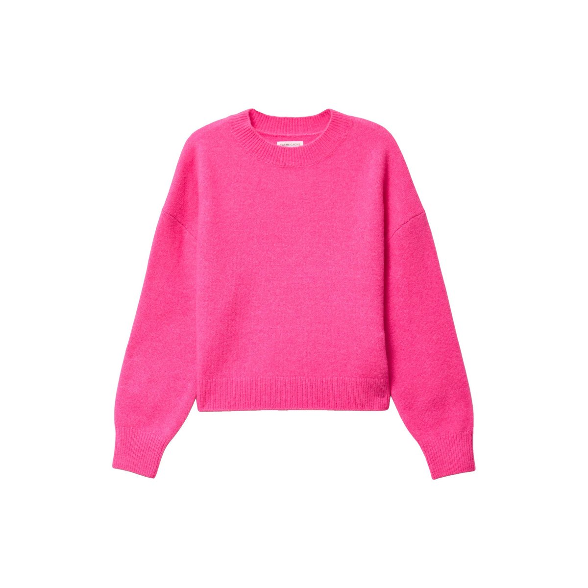 Pull col rond rose, CACHE CACHE