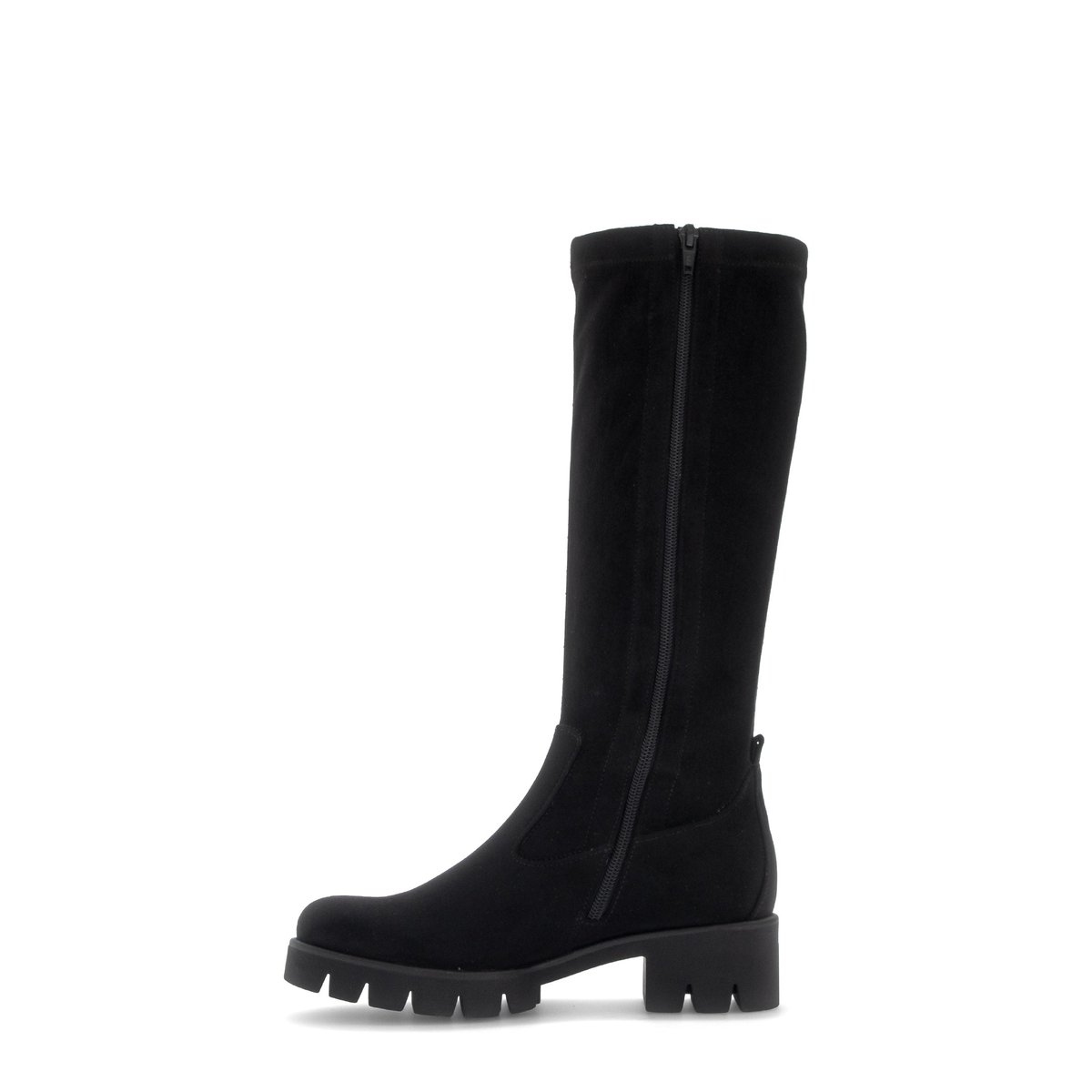 Bottes en textile à talon décroché noir velours, GABOR