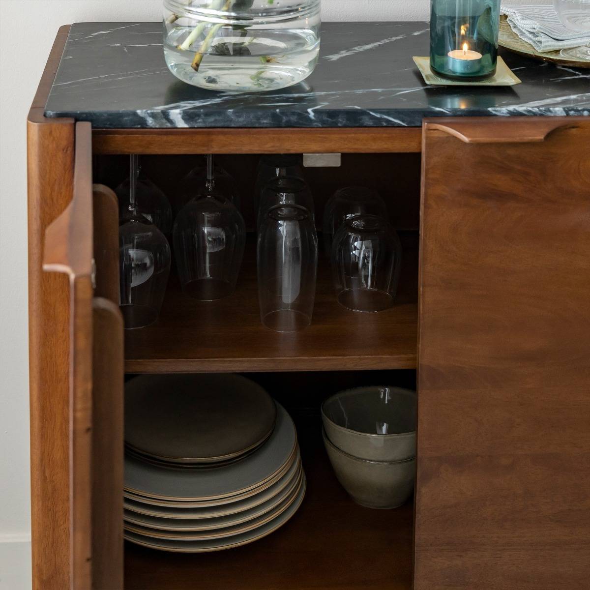 Buffet en bois de manguier ROCH bois foncé, MADE IN MEUBLES