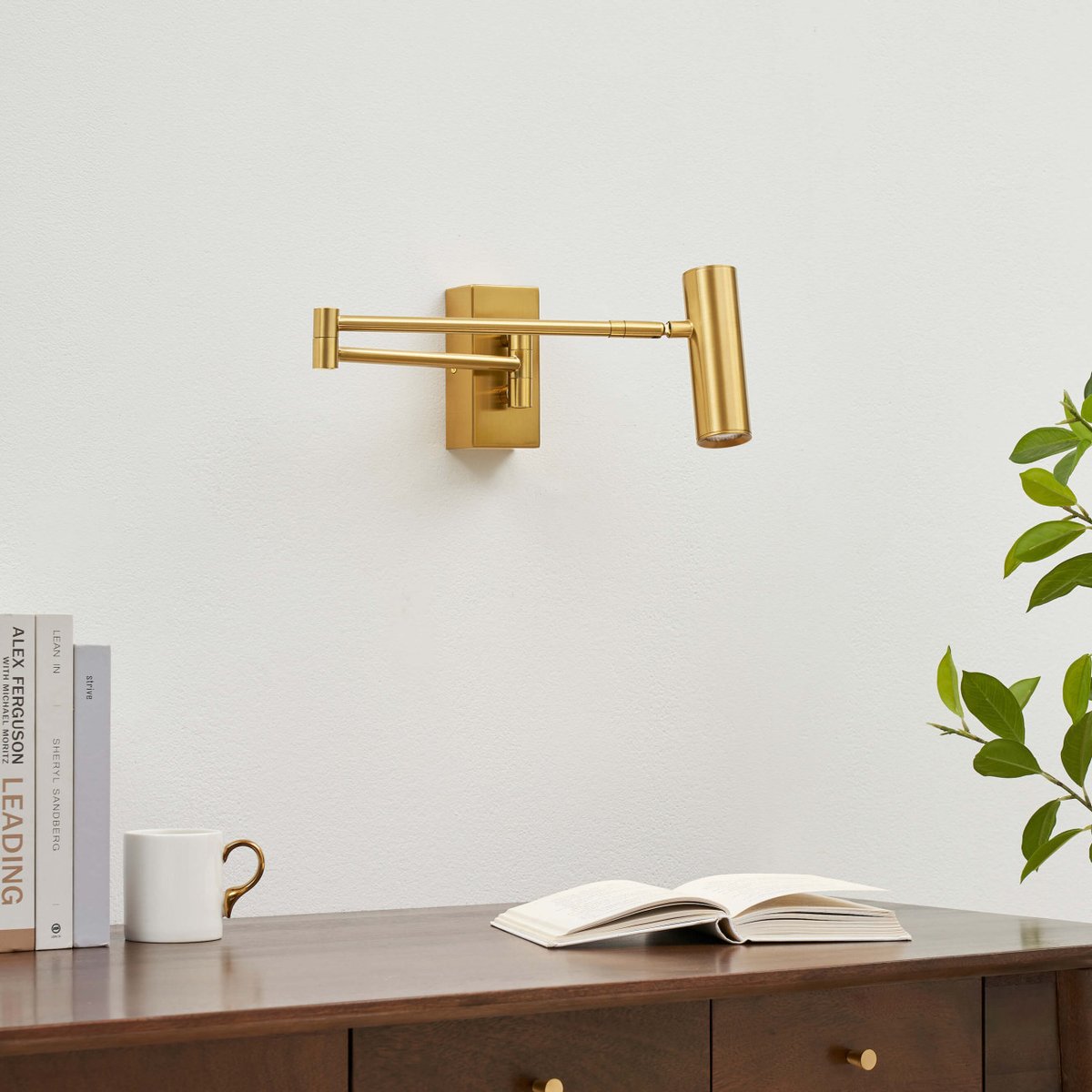 Applique liseuse LED intégrée laiton - RIMIO laiton, KOSILUM