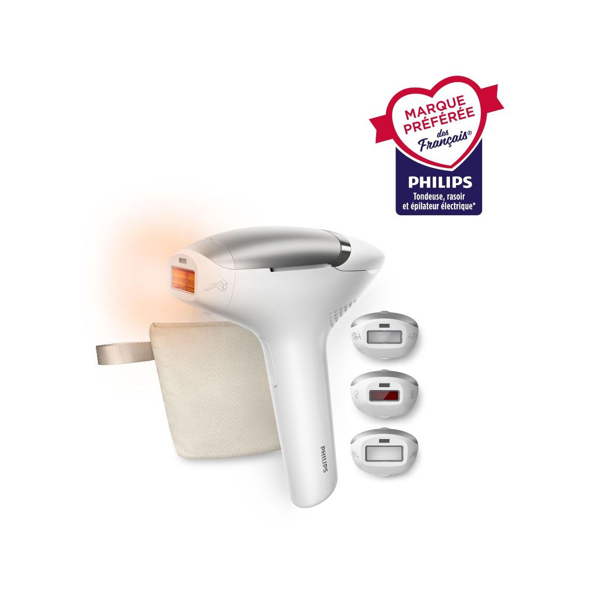 Epilateur lumière pulsée BRI936/00 Blanc argenté couleur unique, PHILIPS