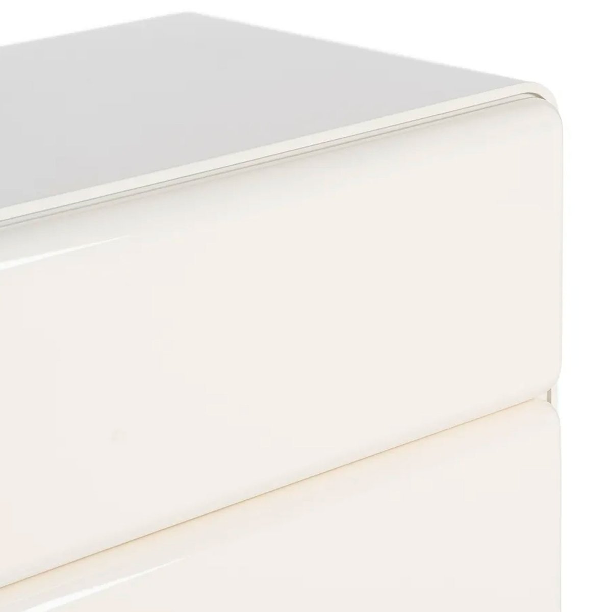 Table de chevet bois laqué blanc crème 2 tiroirs 56.5x42.5x56.5cm blanc, WADIGA