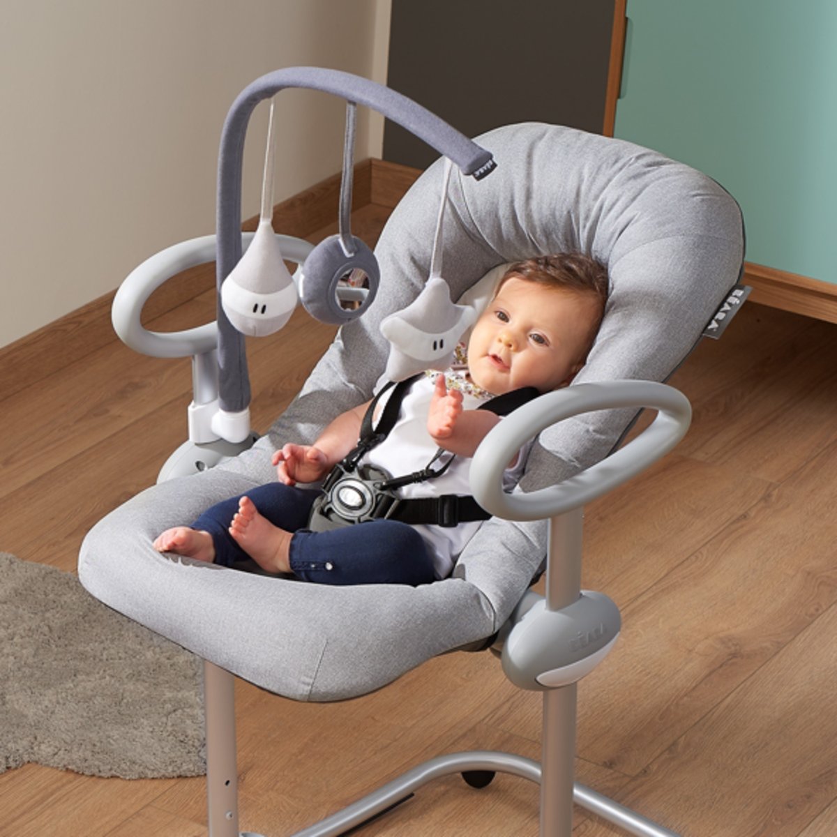 Arche de jeux pour transat Up and Down III gris, blanc, BEABA