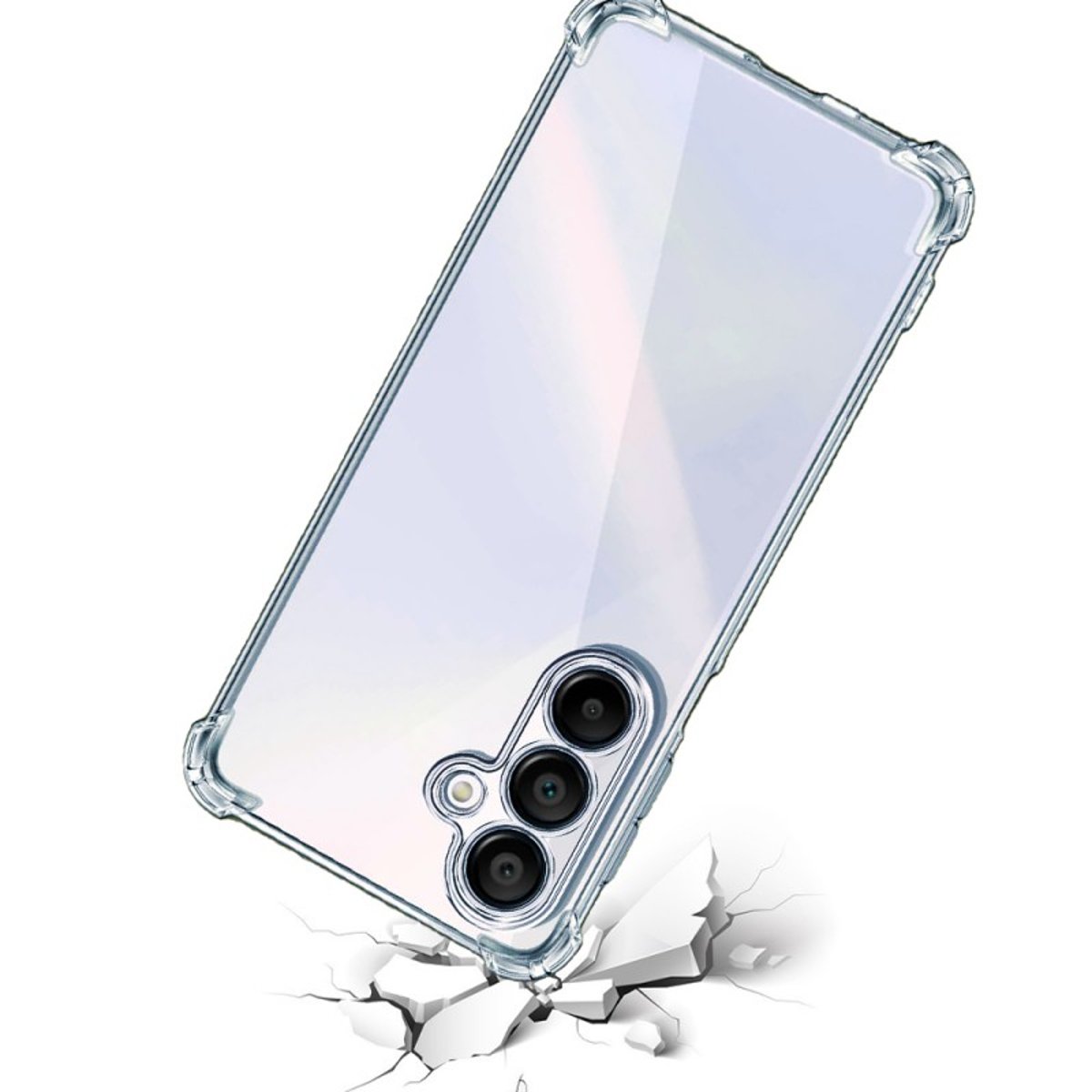 Coque Galaxy A15 antichoc + 2 vitres transparent, EVETANE