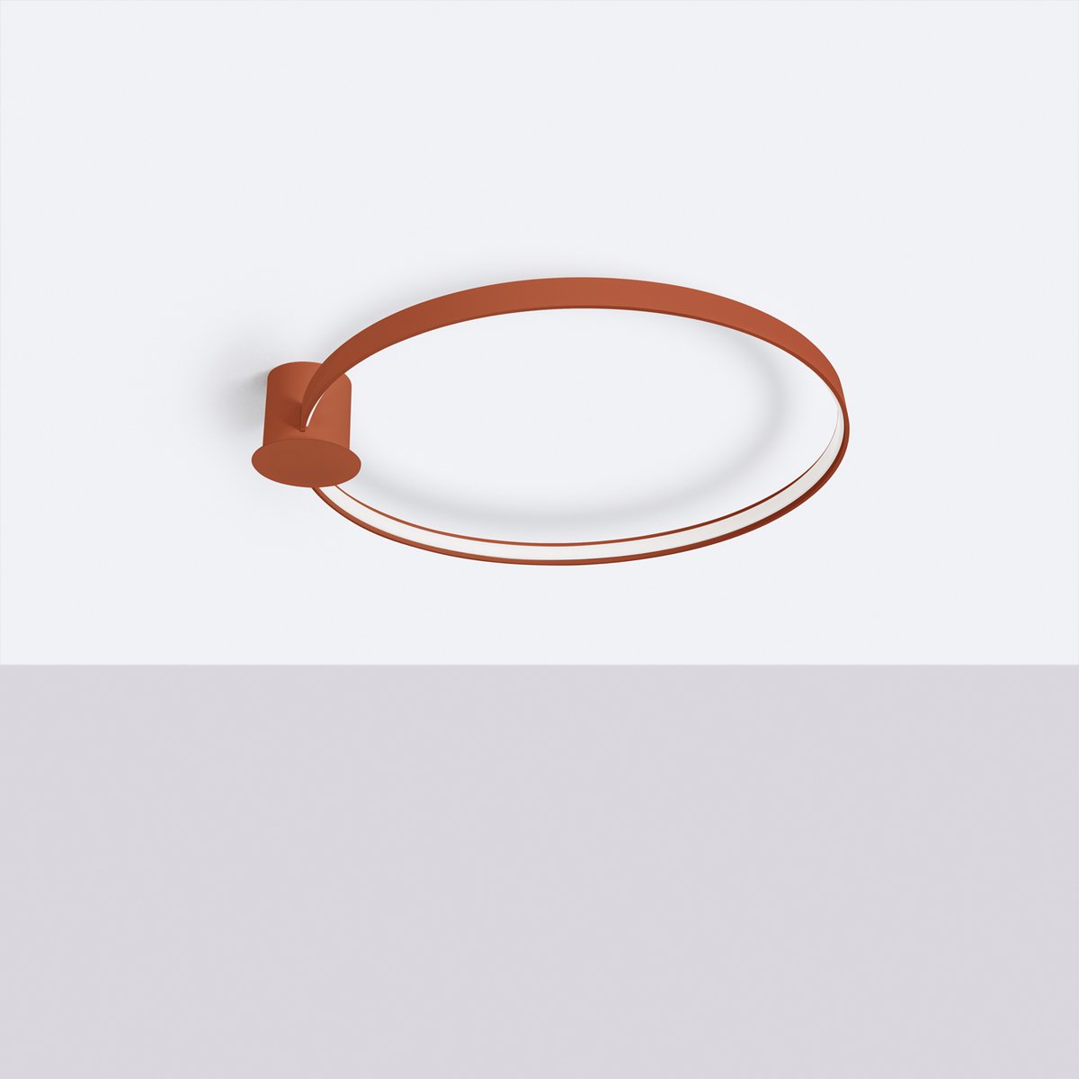 Plafonnier Aluminium Ocre Rouge LED 1 Rio ocre rouge, EDEN