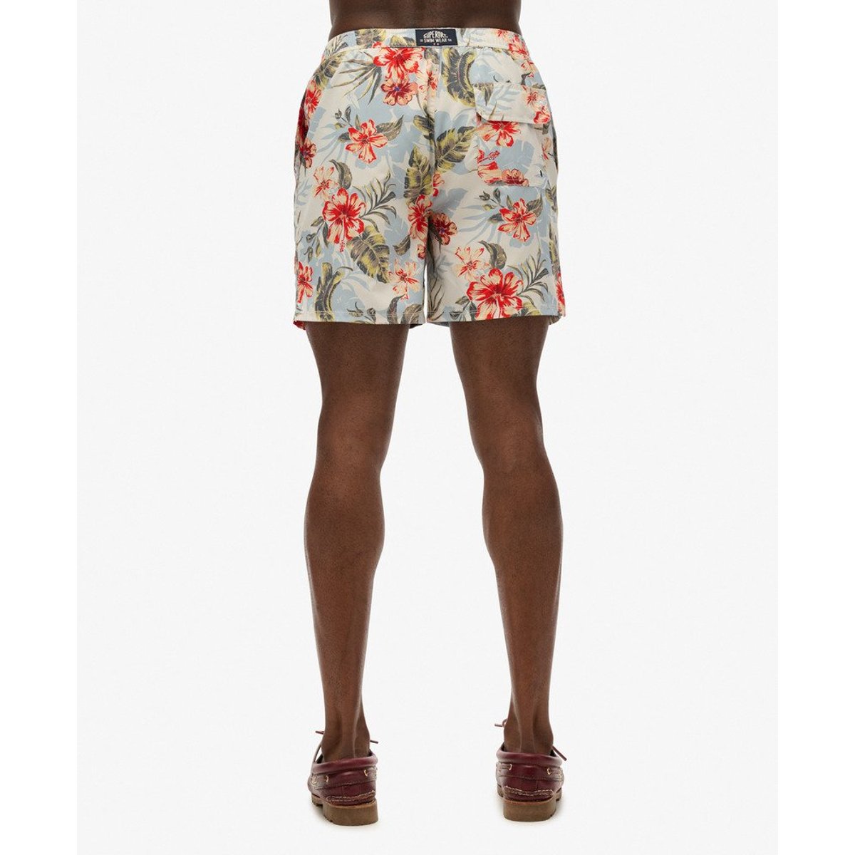 Short de bain à imprimé hawaïen longueur 43 cm aloha ombré, SUPERDRY