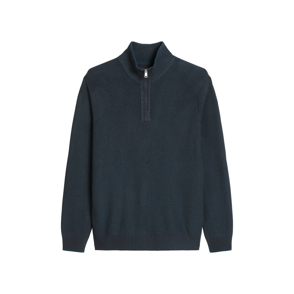 Troyer régulier en doux mélange de coton et de laine vierge bleu foncé, MARC O'POLO