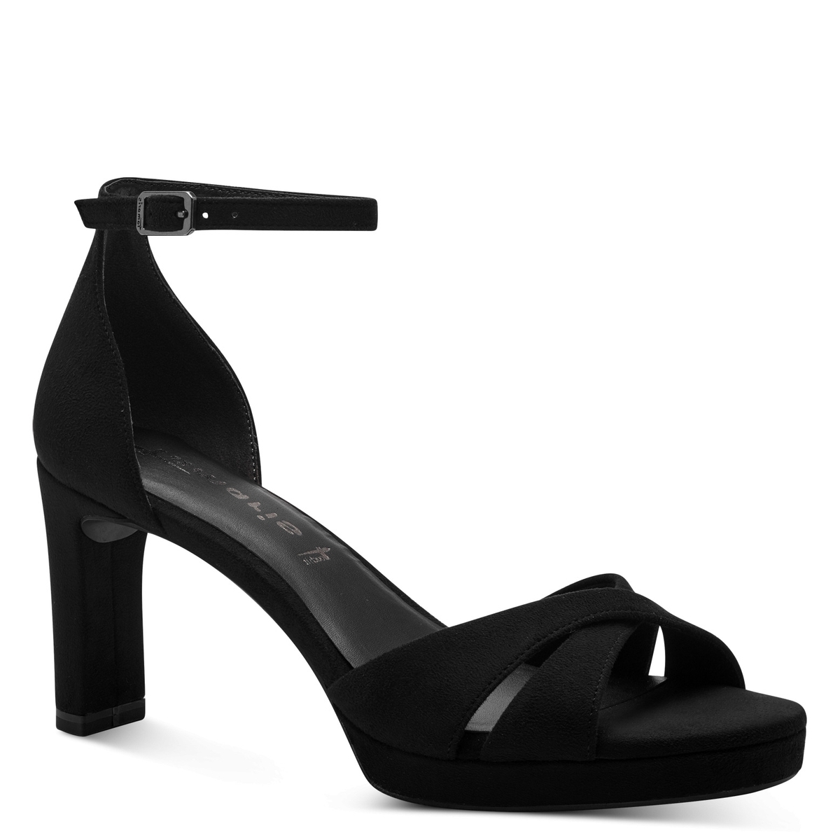 Sandales à talon noir, TAMARIS