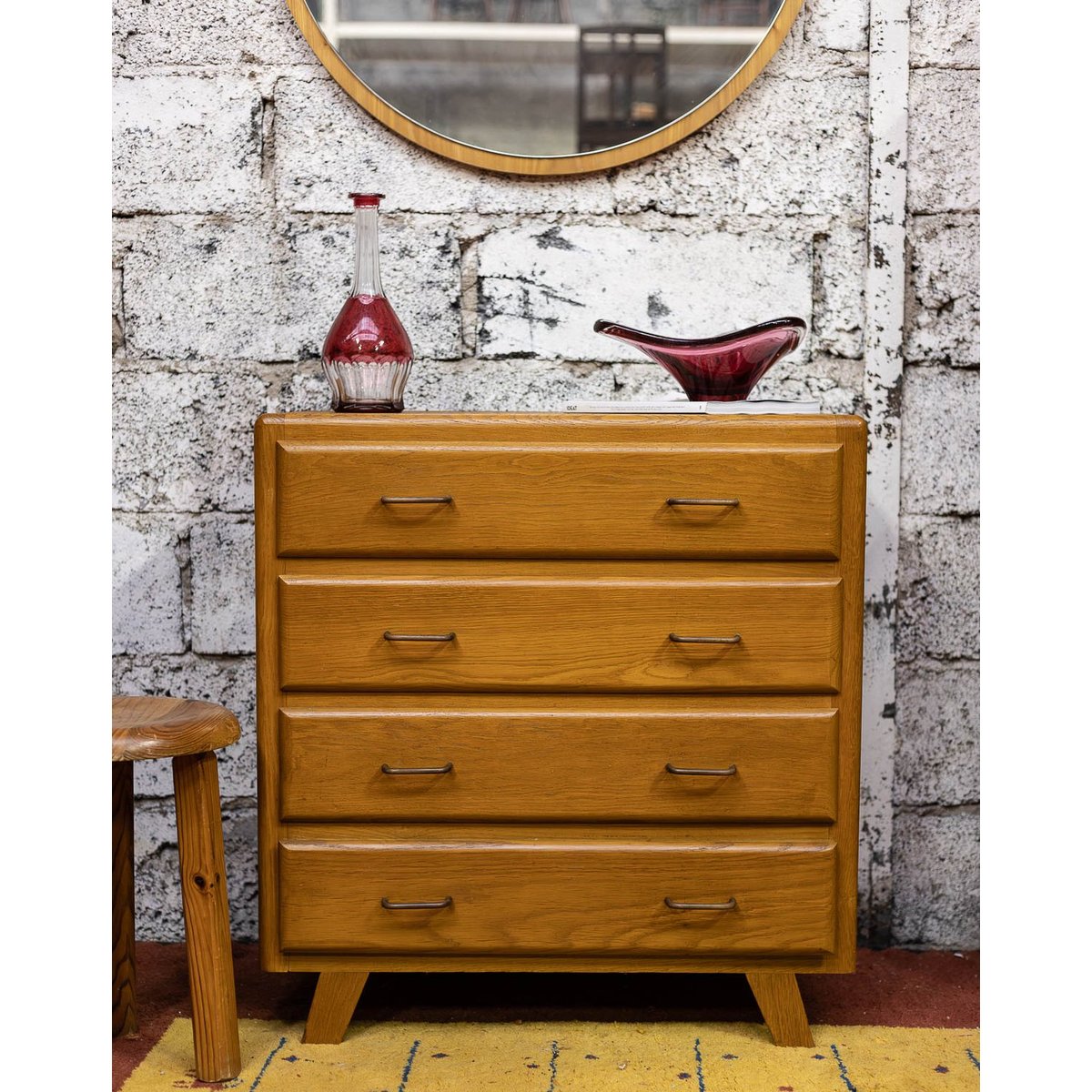 Commode contemporaine Olga N°1132 - Bon état argenté, DEBONGOUT