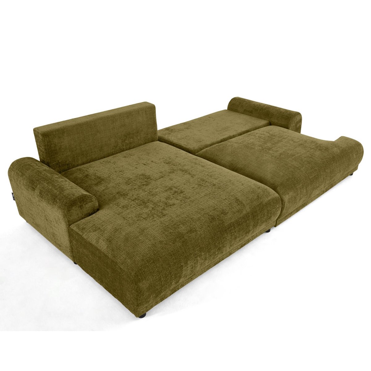 Canapé d'Angle Convertible 4 places - NELLY vert olive, BEST MOBILIER