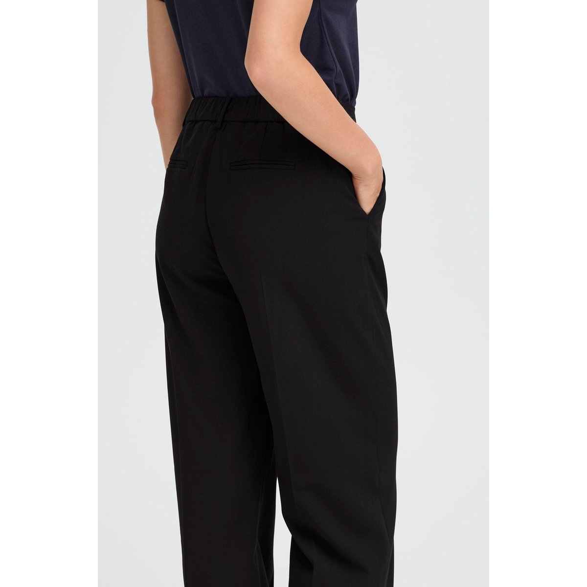 Pantalon feminine coupe droite noir, B.YOUNG