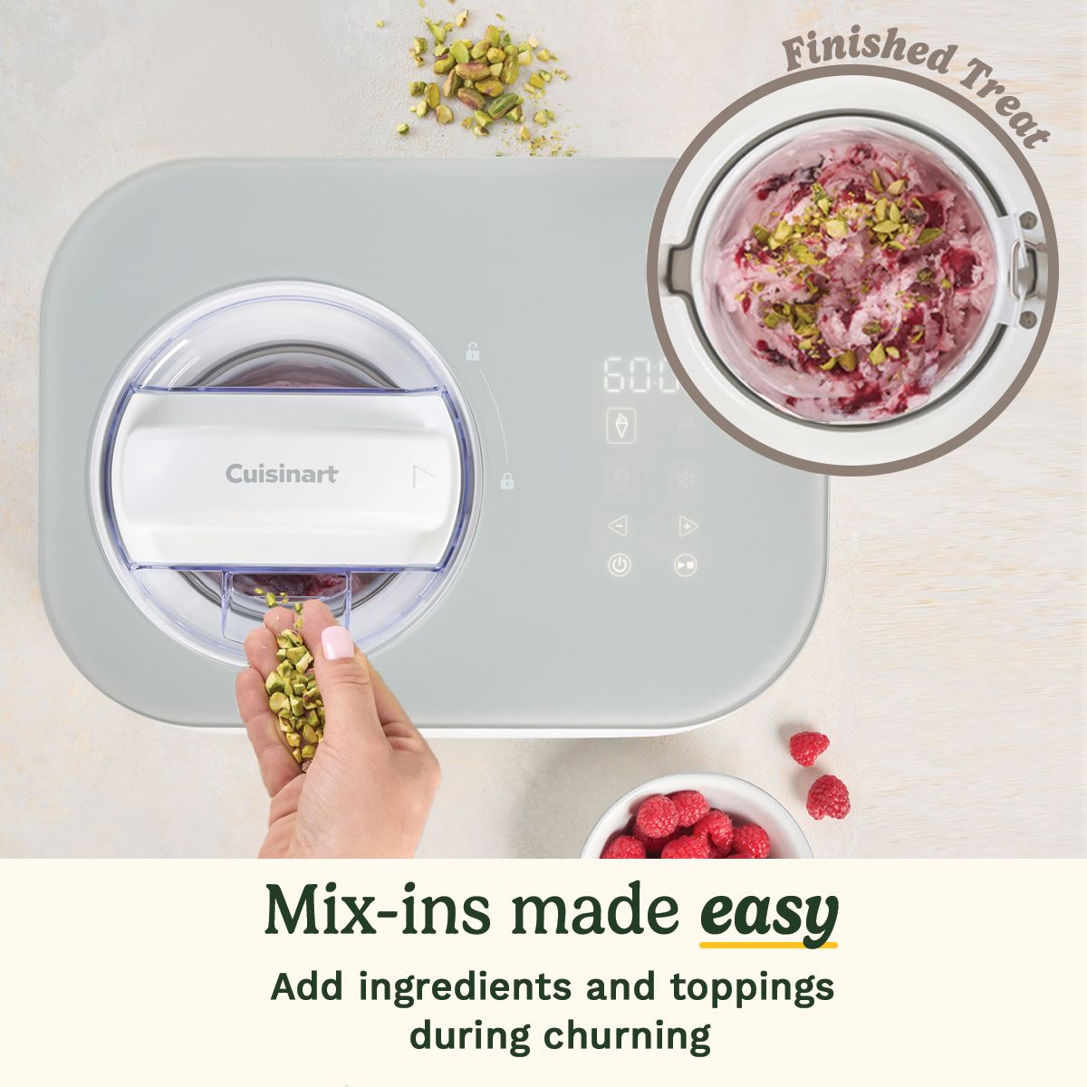 Sorbetière ICE90E Machine à glace et à gelato couleur unique, CUISINART