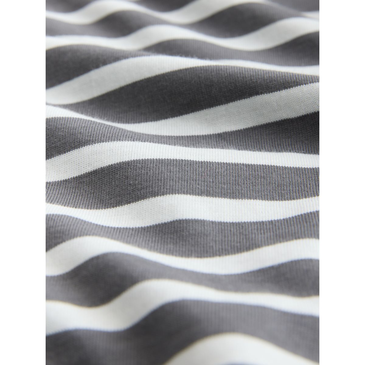 T-shirt ras du cou à manches courtes et motif rayure gris/blanc, NEXT
