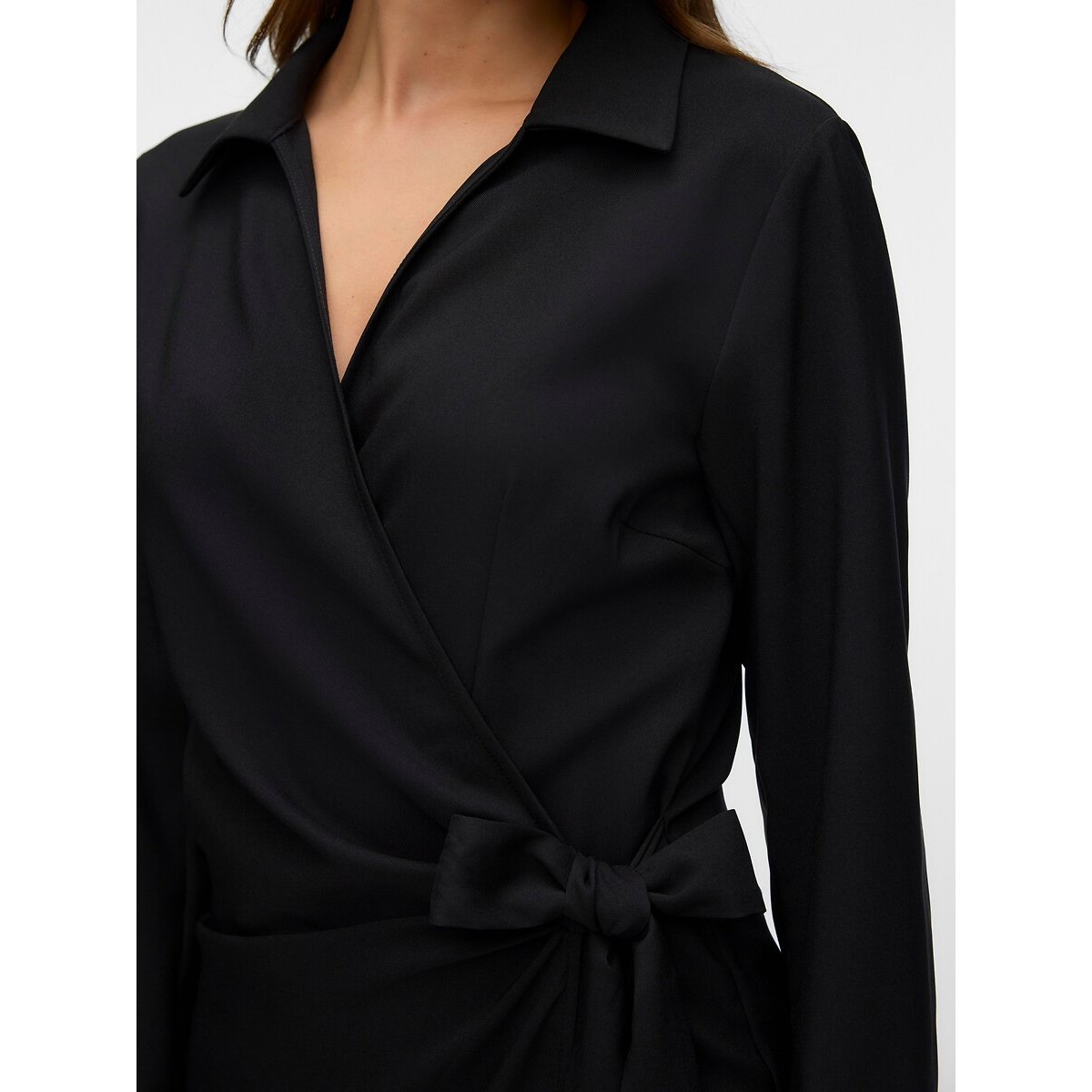 Wrapover Mini Dress black, VERO MODA