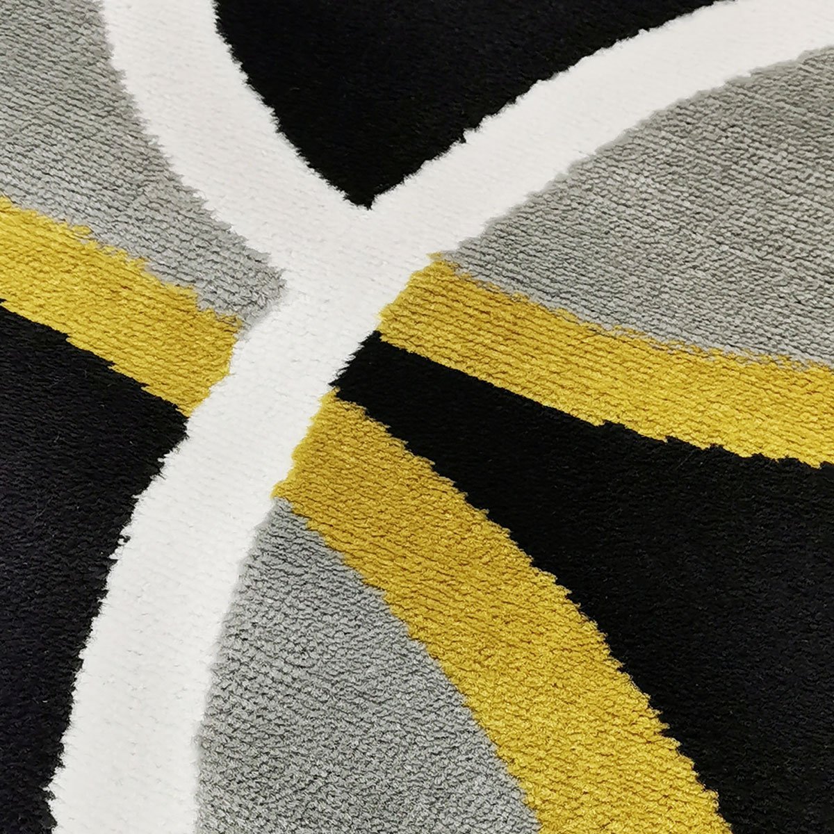 Tapis moderne toucher laineux motifs cercles UNDERGOOD BUBBLES gris, THE DECO FACTORY