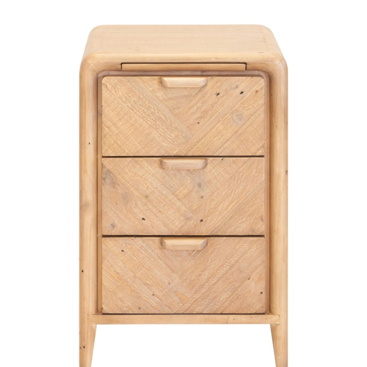 Table de chevet 3 tiroirs bois recyclé KEARNEY bois naturel, PIER IMPORT