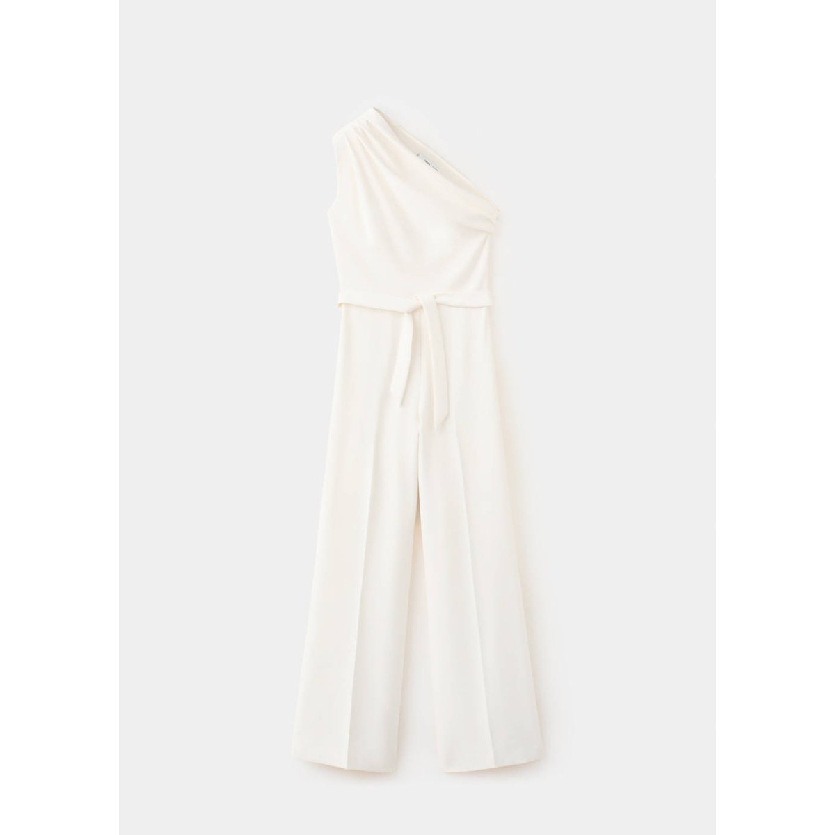 Combinaison asymétrique ceinture blanc cassé, MANGO