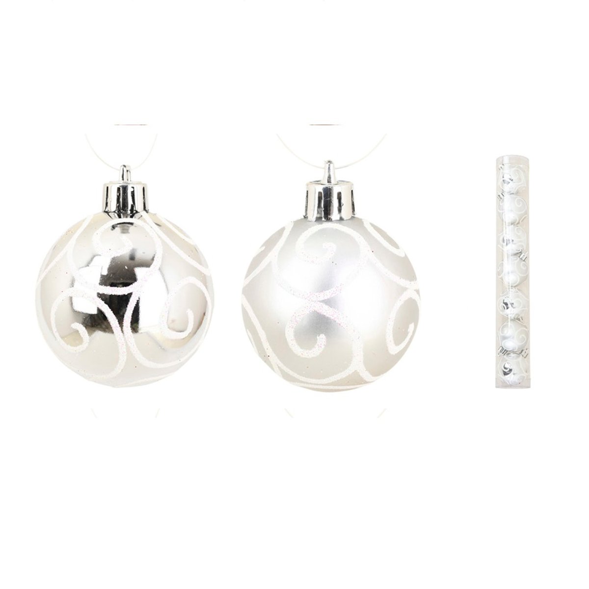 kit 7 boules argent argent, EDEN