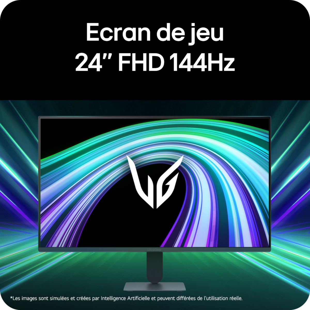Ecran PC Gamer UltraGear 24G411B 24'' Full HD 144Hz IPS 5 ms HDR10 couleur unique, LG