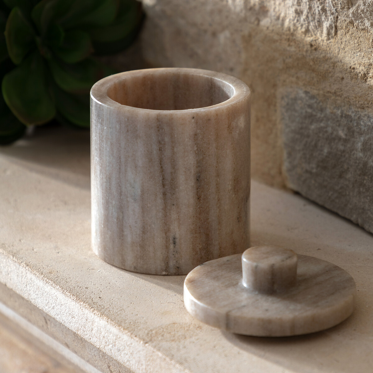 13cm Tarragona Marble Storage Jar brown , ÉDITÉ