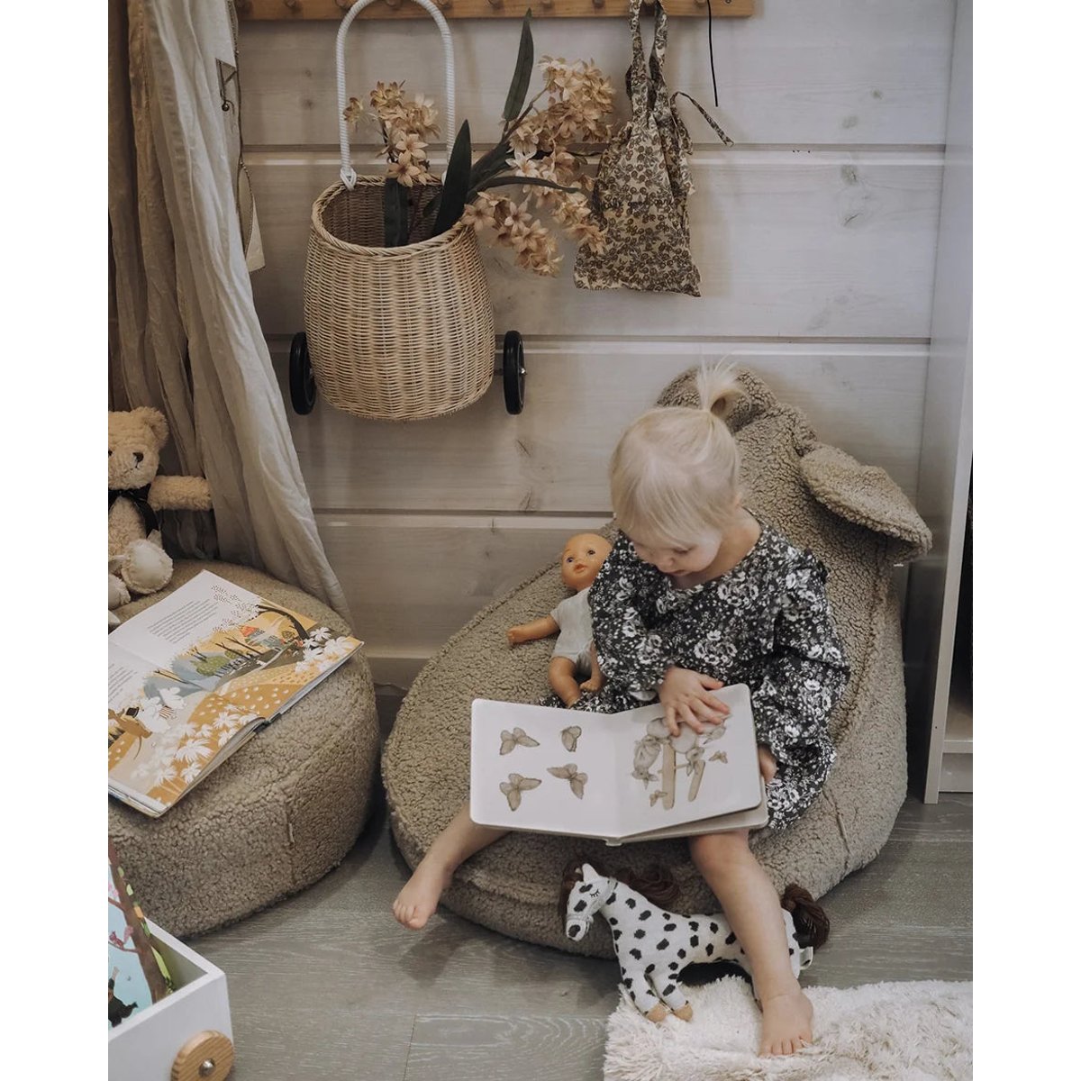 Pouf Teddy OURS biscuit, WIGIWAMA