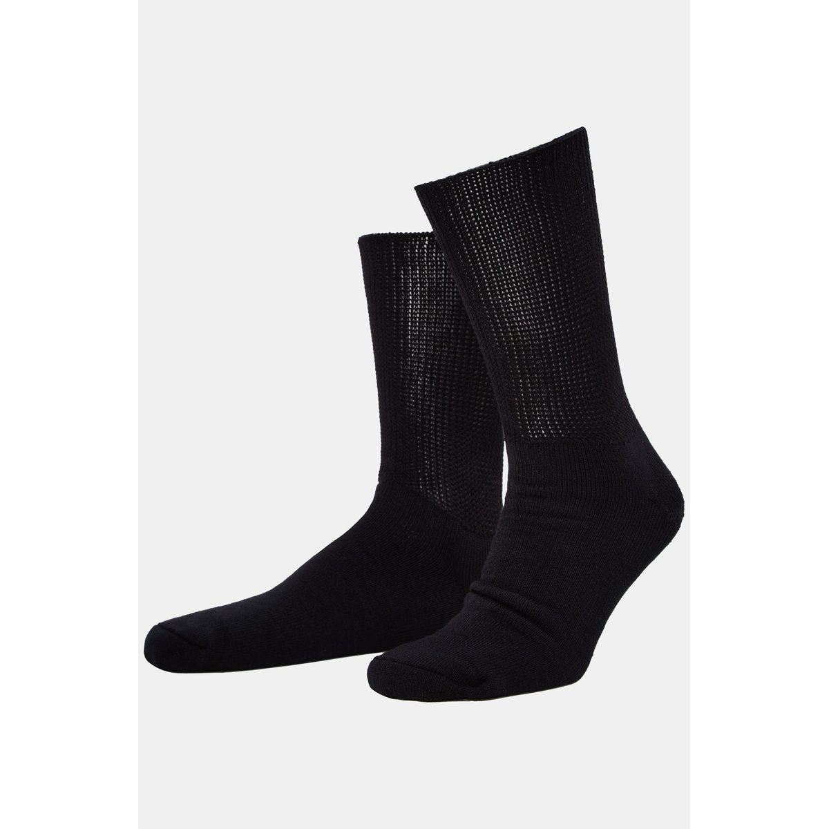 Chaussettes en coton avec renfort au talon classique noir, JP1880