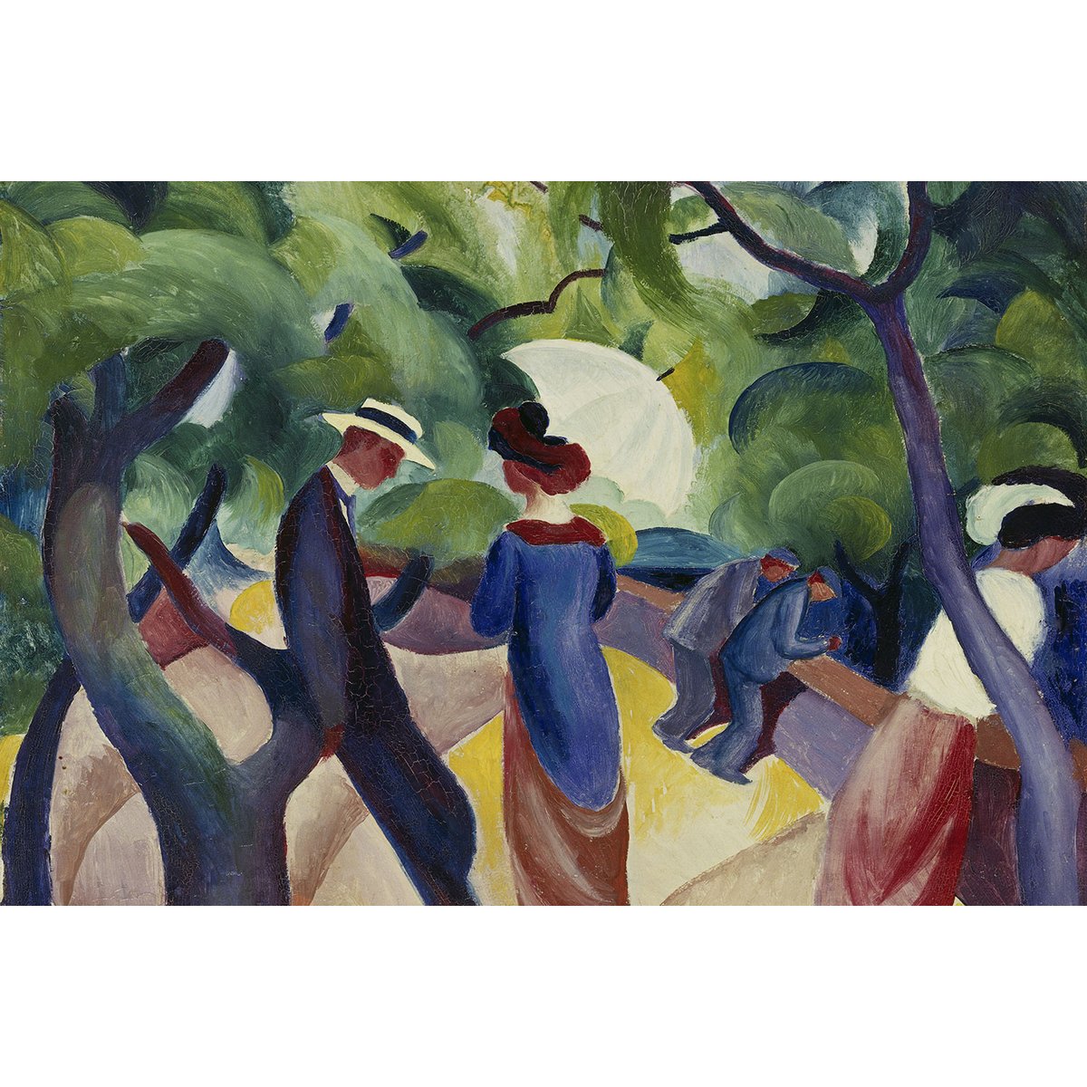 Tableau d'art classique Macke August Promenade tableau alu dibond, HEXOA