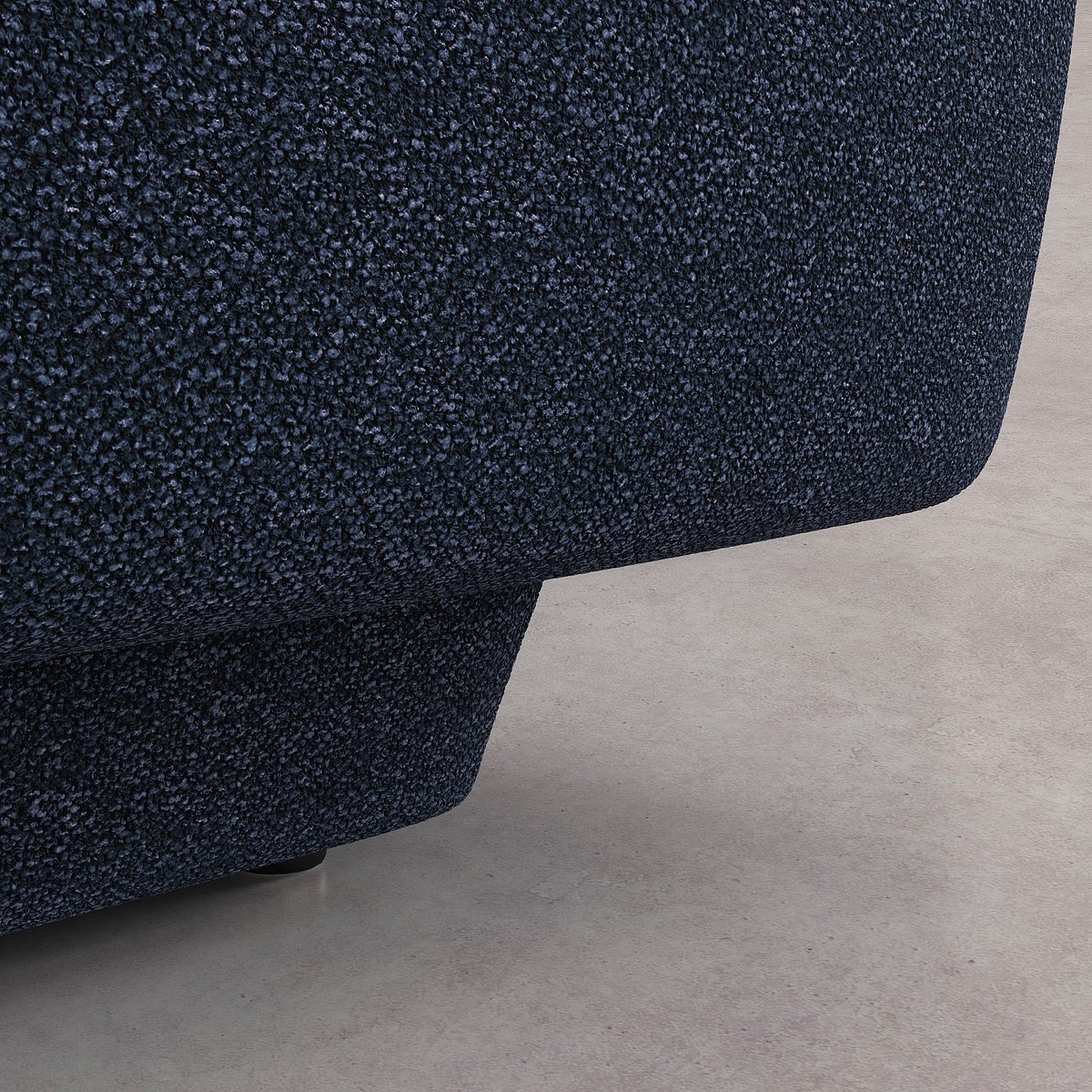 Canapé d'angle gauche en tissu texturé AUSTIN bleu nuit, HABITAT