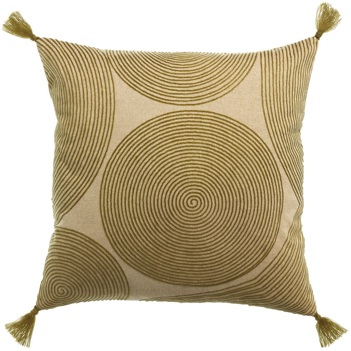 Coussin brodé Étincelle Lointaine naturel, EDEN