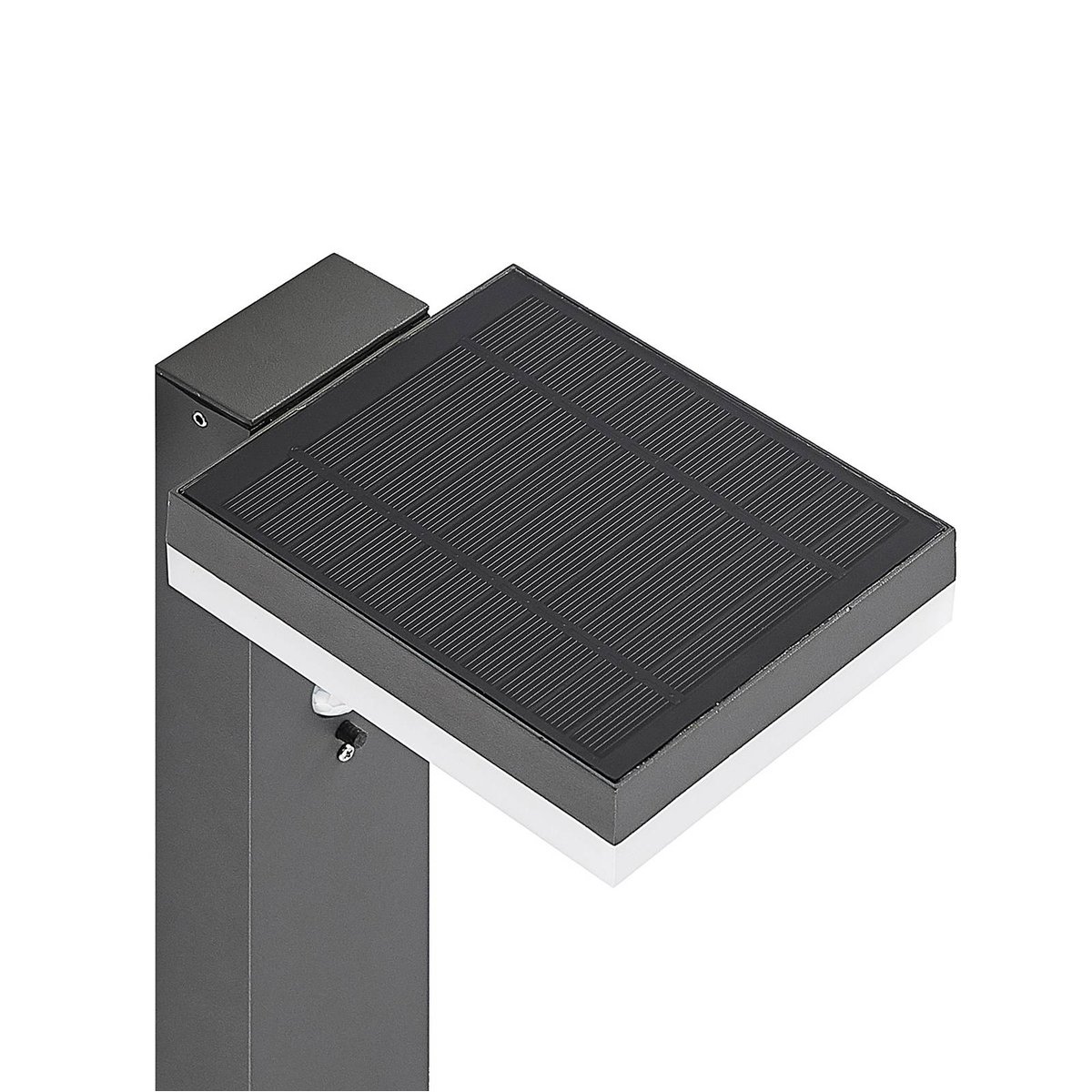 Lampe solaire en aluminium moderneLED, Laira anthracite, gris, LINDBY