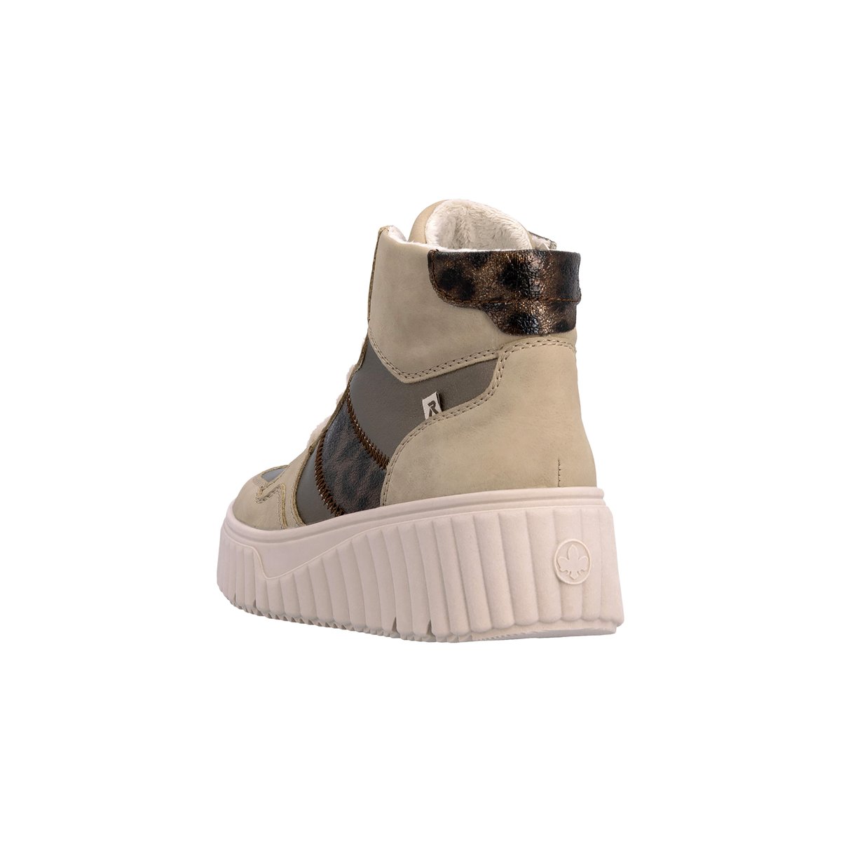 Basket Montante à Lacets Kasanga beige - combi, RIEKER