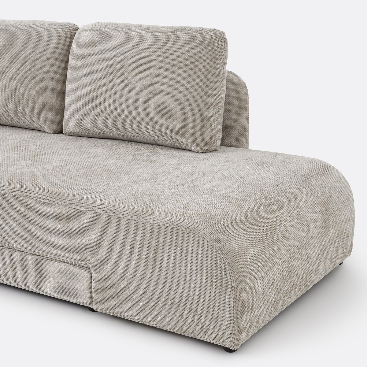 Canapé d'angle convertible chenille croisée, Gina taupe, LA REDOUTE INTERIEURS