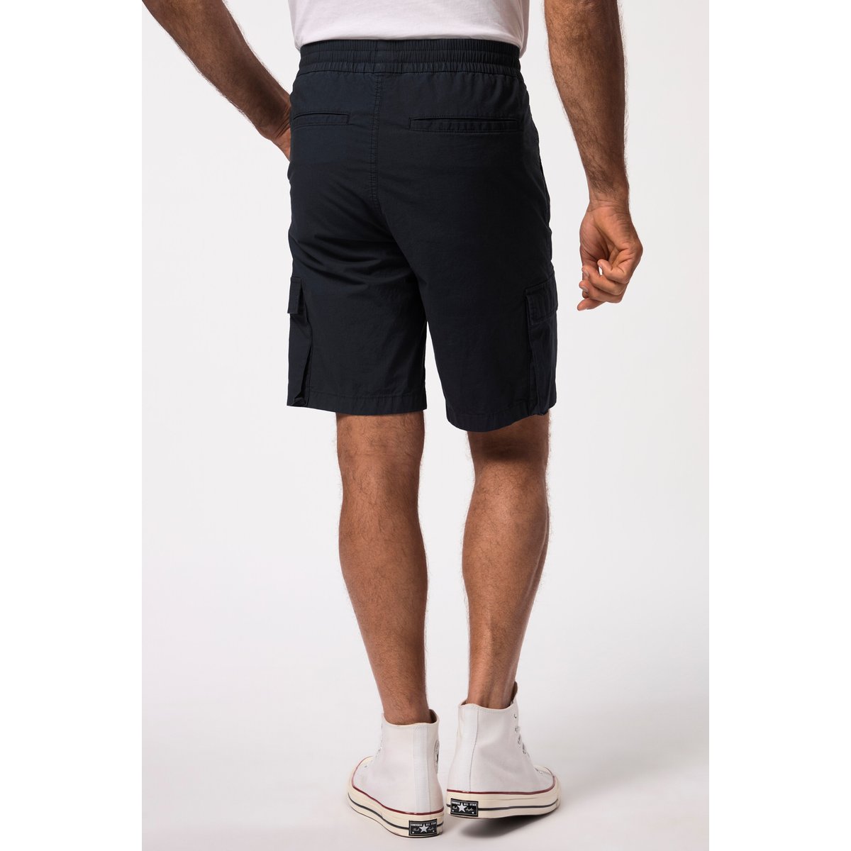 Bermuda esprit vintage, taille élastique bleu marine, JP1880