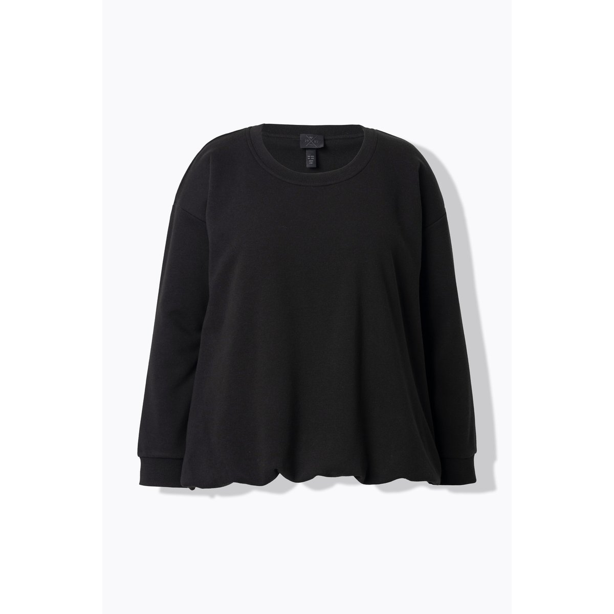 Sweat-shirt court, coupe Boxy Fit noir, ULLA POPKEN