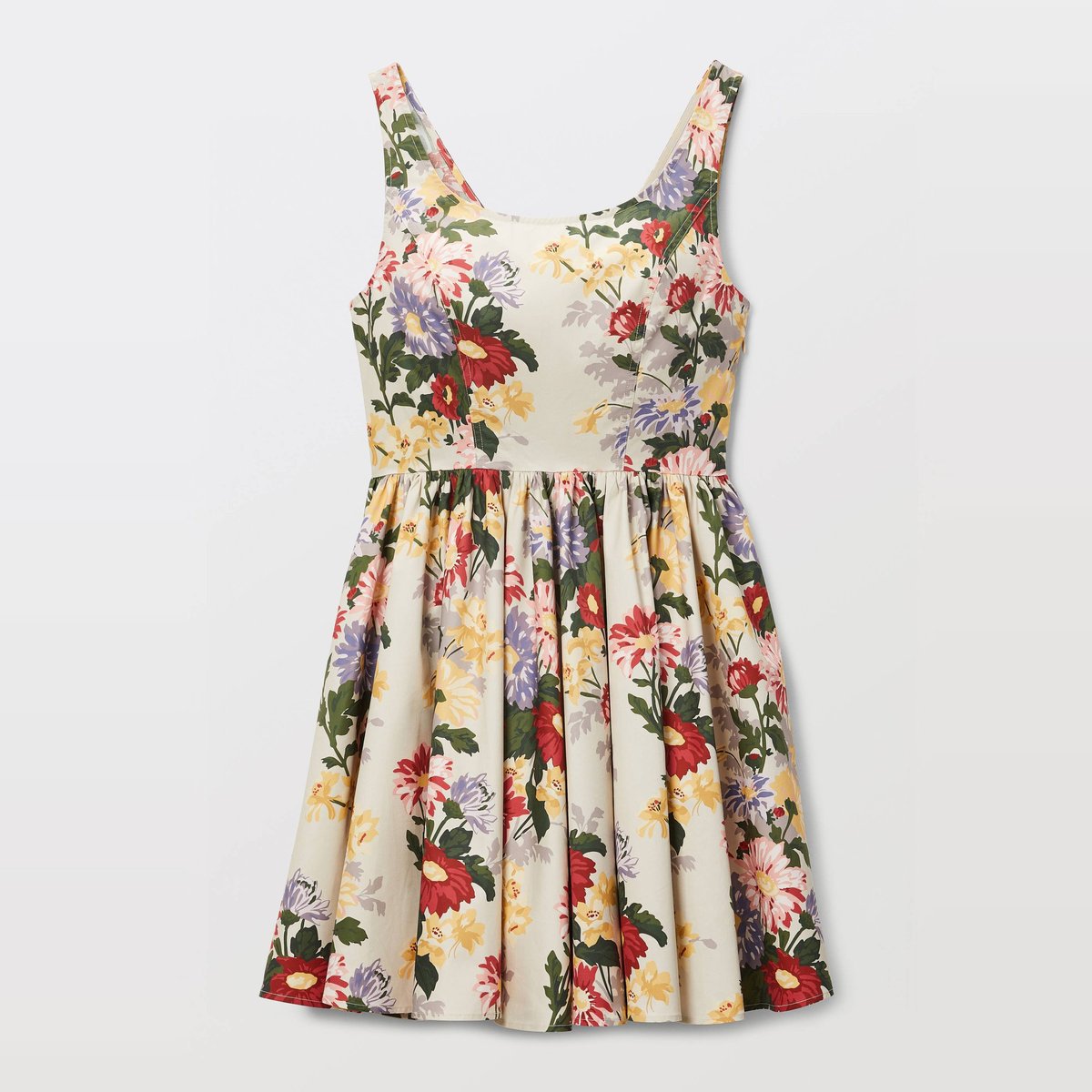 Robe courte imprimée à bretelles en coton BIO GOTS multi co, MONOPRIX