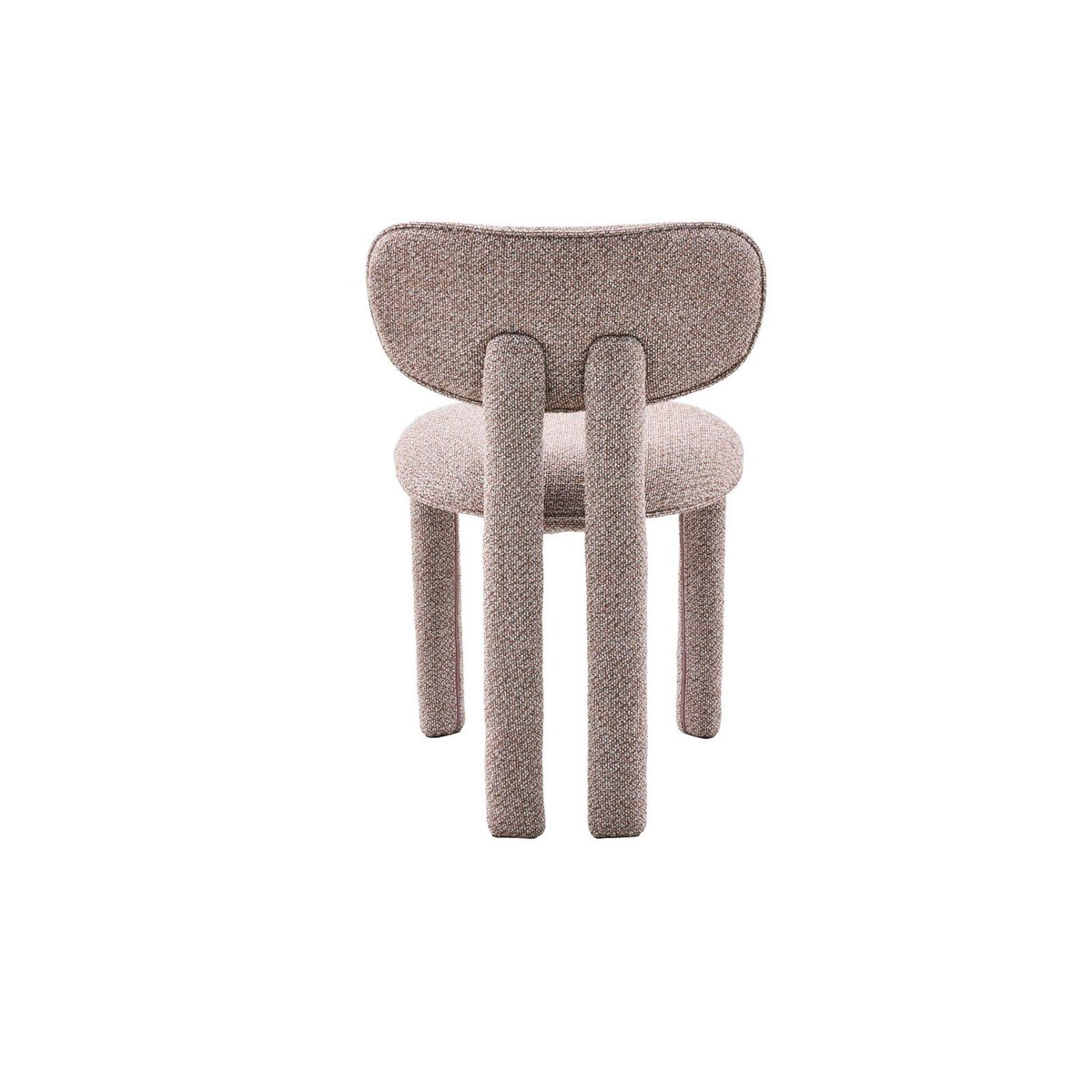 Chaise en tissu à pieds ronds (lot de 2) CORTINA rose, PIER IMPORT