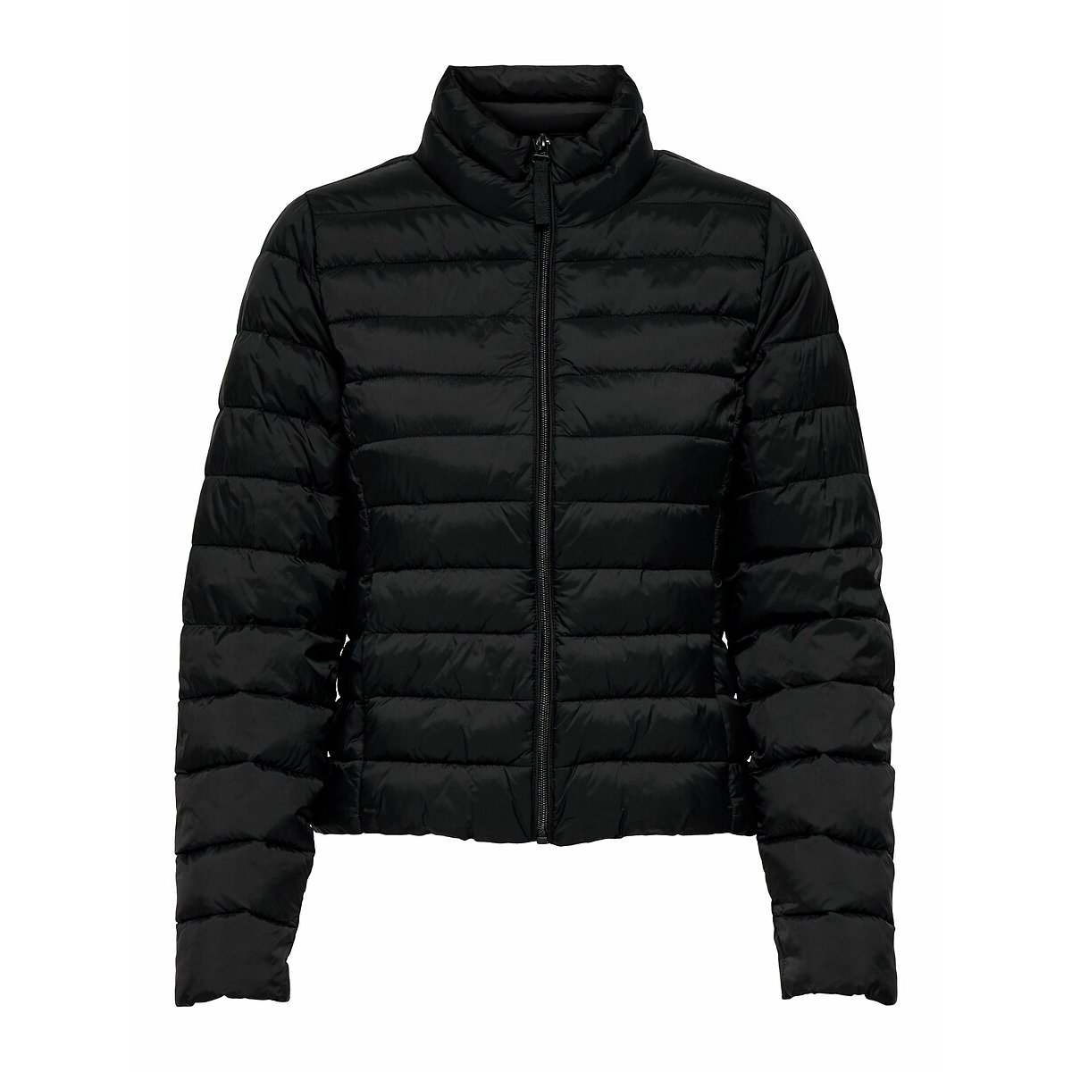 Doudoune courte col montant noir, ONLY