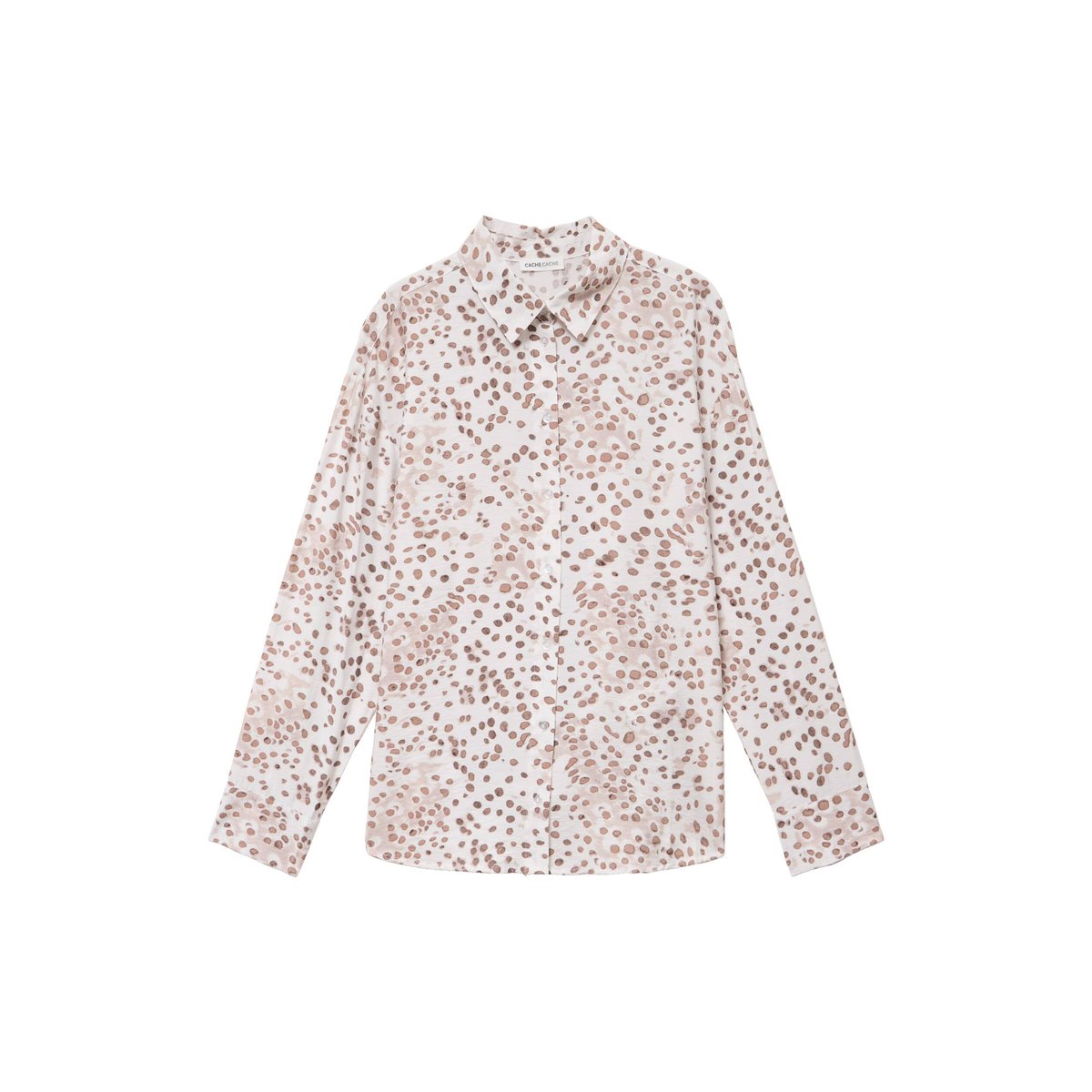 Chemise droite manches longues blanc, CACHE CACHE