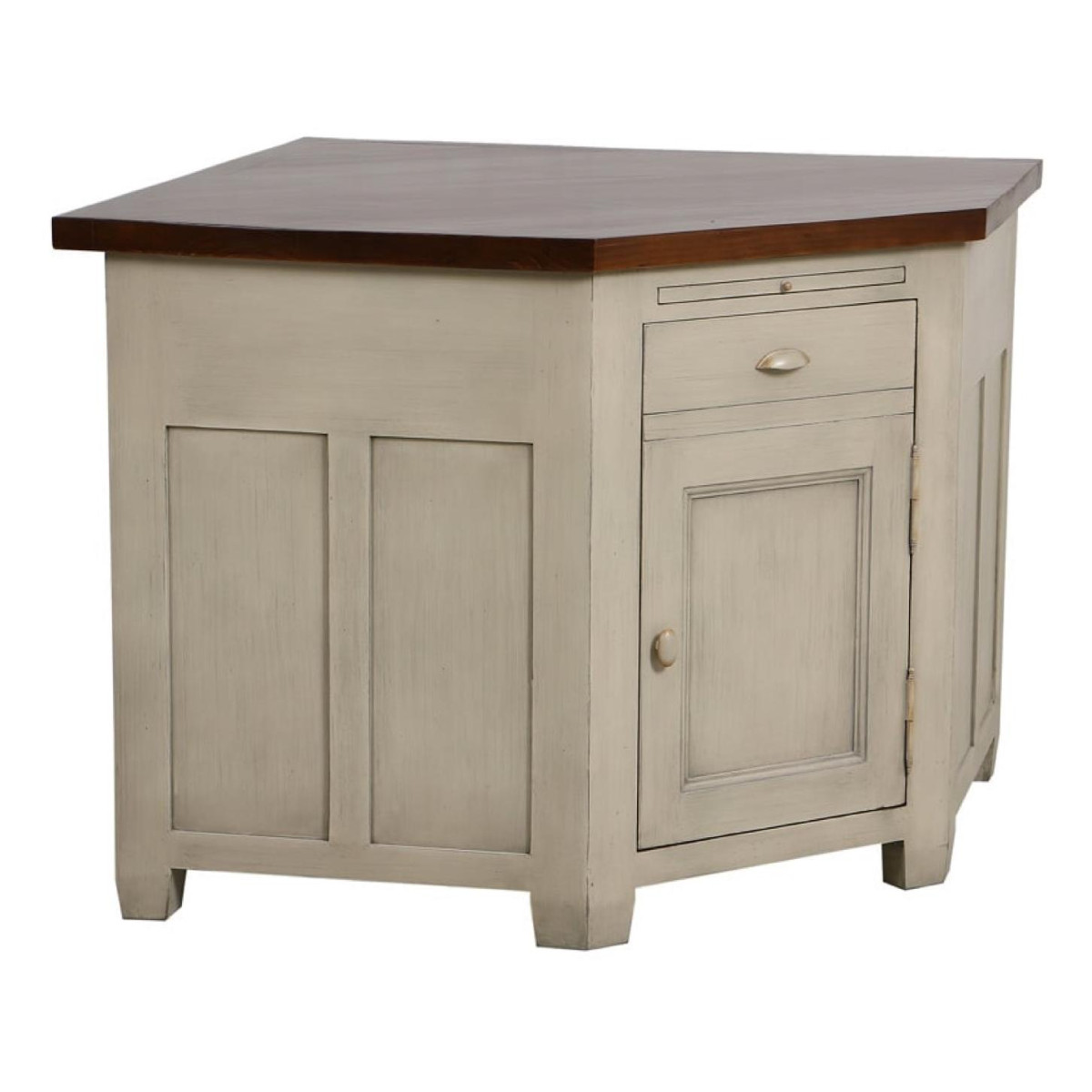 Meuble de cuisine bas d'angle - BROCANTE beige, INTERIOR'S