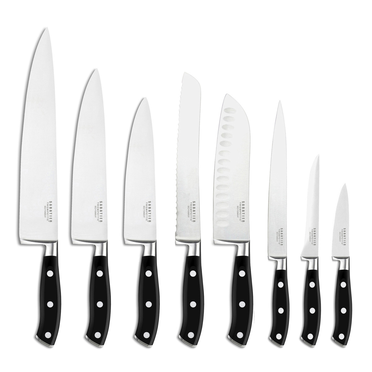 Couteau à pain 20cm - VULCANO noir, SABATIER TROMPETTE