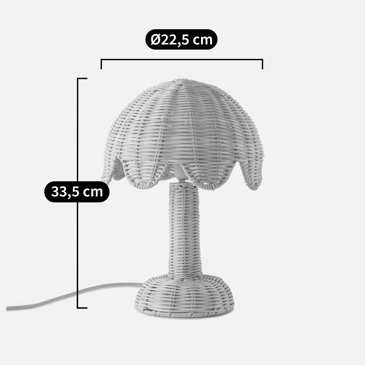 Lampe à poser palmier, en rotin, TABATA naturel, LA REDOUTE INTERIEURS