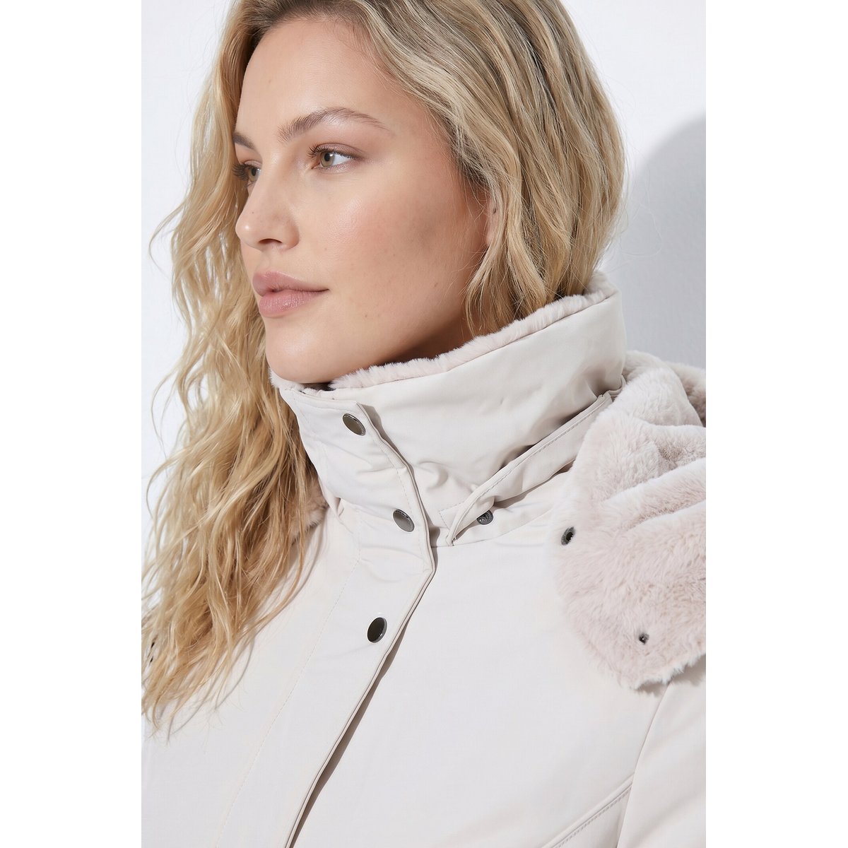 Veste HYPRAR, col montant, capuche amovible sable clair, ULLA POPKEN
