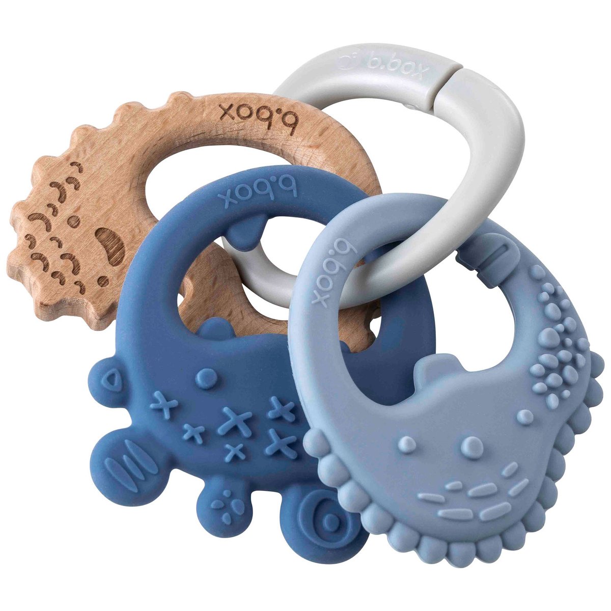 Anneau de dentition trio bleu, marron, B.BOX